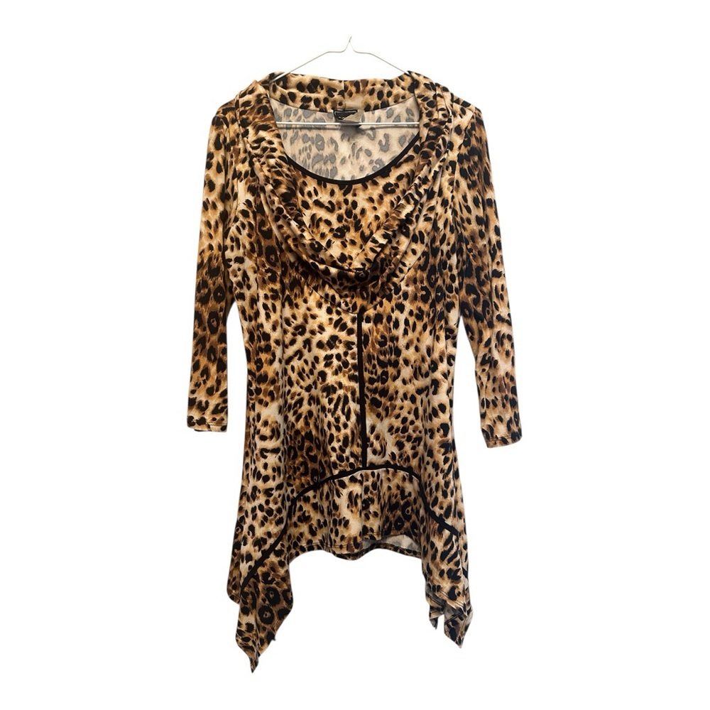 Coco Bianco Animal Print Tunic Size Medium